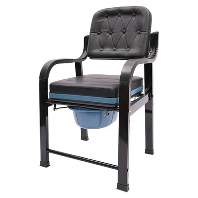 250kg/551lbs Heavy Duty Bedside Commode Seniors Adults Elderly Toilet Chair - Image 1 of 4