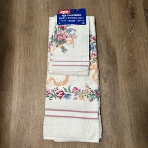 Vintage Cannon Bath Towel Set 1 Bath Towel, 1 Hand Towel & 1 Wash Cloth NOS - Picture 1 of 5
