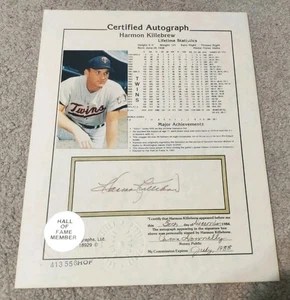 HARMON KILLEBREW handsigniert zertifiziert - Minnesota Twins HoF - signed in person - Bild 1 von 4