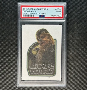 2015 Topps Star Wars JFA Cloth Stickers Chewbacca #CS-4 PSA 9 - Picture 1 of 4