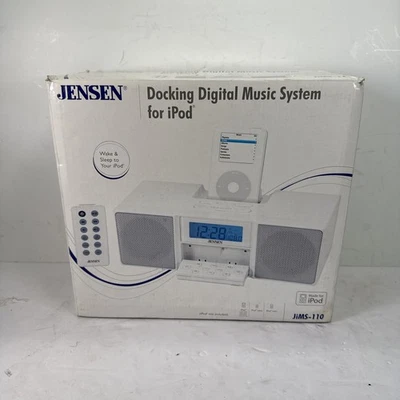 Jensen Docking Digital Music System Alarm Clock for iPod JiMS-110 New Open Box - Image 1 of 4