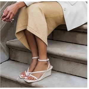 Dolce Vita Gemini Keilsandalen 12 weiß creme neu ohne Etikett Knöchelriemen Hochzeit Grad - Bild 1 von 7