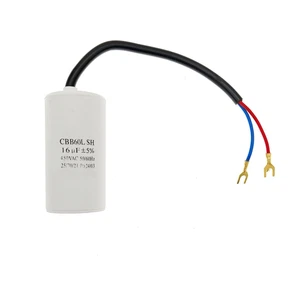 CBB60 16Uf 450V 2 Fili Condensatore AC, Condensatore Di Avviamento Motore, 50Hz/ - Foto 1 di 12