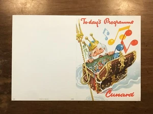 1963 RMS Mauretania Daily Event Program - Gibraltar Excursion - Cunard Line - Picture 1 of 2