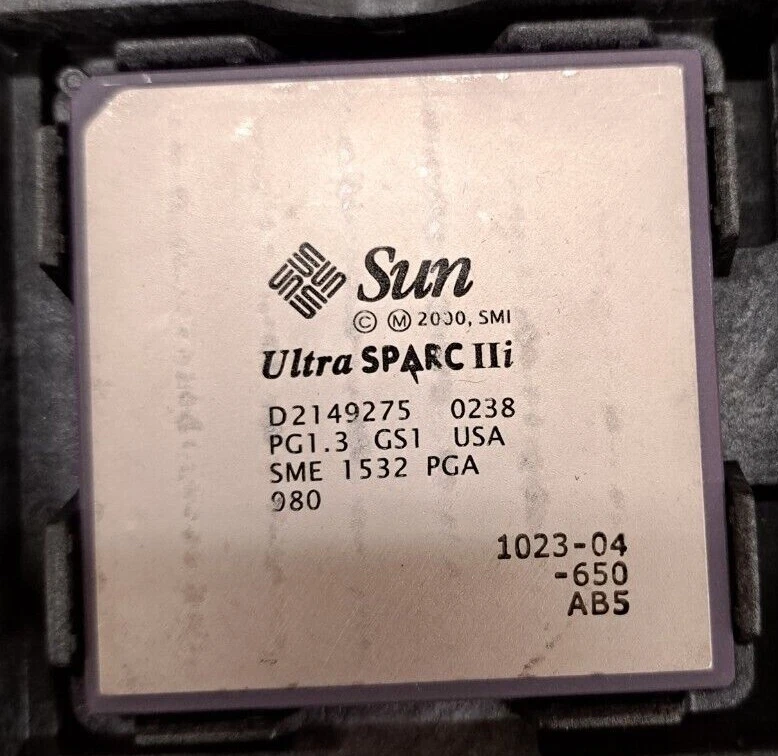 Unused, Sun Microsystems, SME1532PGA-650, UltraSPARC IIi Processor 650 MHz - Image 1 of 2