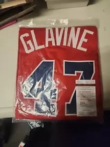 Autographed/Signed TOM GLAVINE Atlanta Blue Baseball Jersey JSA COA Auto - Picture 1 of 4