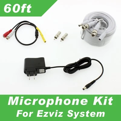 [60 pies] Kit de micrófono para vigilancia EZVIZ BD-2G08B2, BD-2804B1, BD-1424B1 Foto 1 de 4