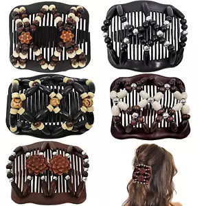 5 Pieces Stretchy Magic Hair Comb Adjustable Elastic Comb Hair Clip for Women Gi - Picture 1 of 12