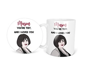 Tidy I Loves You Nessa Stacey & Gavin personalisierte Keramiktasse &/oder Untersetzer Set - Bild 1 von 1