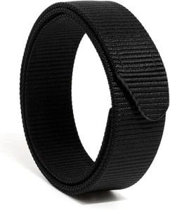 Kein Kratzer Nylon Gürtel 1 3/8" keine Metallschnalle groß, schwarz - Bild 1 von 2