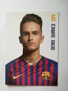 Denis Suarez + FC Barcelona + original Autogrammkarte Autogramm + Spanien #TT65 - Bild 1 von 1