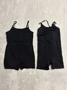 2 Girls black romper size medium 8-9 - Picture 1 of 3