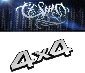 Adesivo Scritta 4x4 Decorativo retro Jeep Panda Fuoristrada Cromato 105x33mm  - Foto 1 di 3
