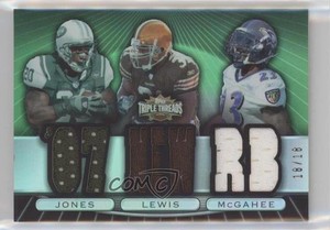 2007 Topps Triple Threads Relic Combos Emerald /18 Thomas Jones Jamal Lewis