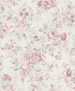 Papel pintado no tejido Rasch recuerdo flores vintage blanco crema rosa 516029 (3,18 €/1 m²) - Imagen 1 de 5