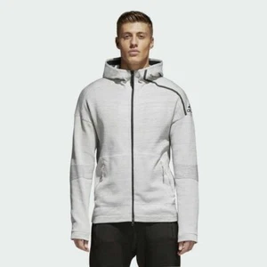 Adidas Z.N.E Prime HD Men’s Full Zip Track Jacket Light Grey CF0636 NEW $180 2XL - Picture 1 of 11