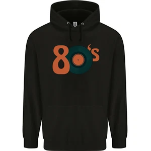 80s Music Vinyl Record Decks Turntable Childrens Kids Hoodie - Picture 1 of 12