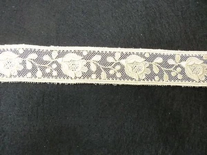 50 CM PIZZO PIZZI RICAMO SU TULLE INTRAMEZZO ECRU' 3CM ABBIGLIAMENTO SPOSA TENDE - Picture 1 of 1