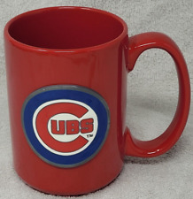 Chicago Cubs Coffee Mug Cup MLB Baseball with raised 3D metal painted logo