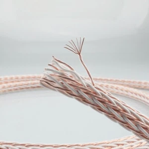 12TC 24 hebras 5AWG 8N OCC cable puro a granel altavoz de alta fidelidad bi-cables hágalo usted mismo Lote - Imagen 1 de 10