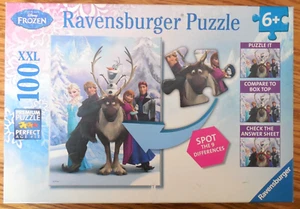 EUC Ravensburger XXL "Frozen" 100 Piece Spot the Difference Puzzle for Ages 6+ - Picture 1 of 5