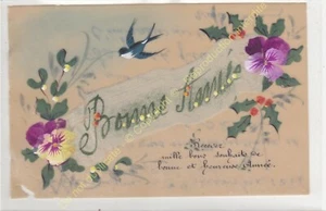 Cpa Celluloid Happy New Year Receive A Thousand Good Wishes 1912 - Picture 1 of 2