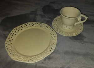 Kaffeeservice 6 Personen beige filigran neu - Bild 1 von 2