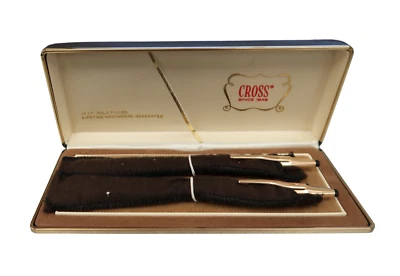 Juego de bolígrafos y lápices Cross Century oro 14 quilates .9 hechos en EE. UU. grabados mhg Foto 1 de 3