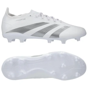 Adidas Predator 24 League Low FG Paquete Perlado - Blanco Nube/Plateado Metal - Imagen 1 de 4