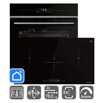 KKT KOLBE Autarkes Herdset: 60cm Einbaubackofen + 90cm Induktionskochfeld Drehspieß