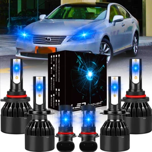 For Lexus ES350 2007 2008 2009 6x 8000K Front LED Bulb Headlight Hi/Lo+Fog Lamp - Picture 1 of 12