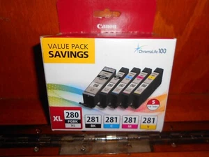 Canon PGI XL 280- 281 5 Pack Ink Cartridge (2021C007) - Photo 1/11