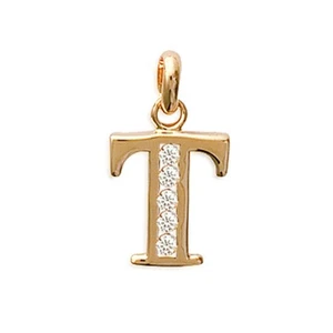 Pendentif Homme Lettre T Plaqué Or et Zirconias - 2A860A11019H - BigBang-Bijoux - Imagen 1 de 1