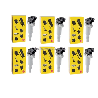 12137594936 For BMW 740i 2011-2015 X3 2011-2017 3.0L 6X OEM NGK Ignition Coils - Изображение 1 из 4