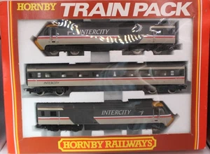 Hornby OO gauge R397 BR HST Swallow Intercity 125 train set pack 80s working - Picture 1 of 4