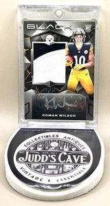 2024 Panini Black ROMAN WILSON Rookie Patch Auto #231 RPA Pitt Steelers /99 - Picture 1 of 3