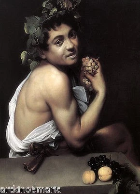 CARAVAGGIO SICK BACCHUS BAROQUE ART GICLEE PRINT FINE CANVAS - Image 1 of 1