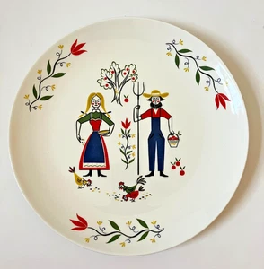 Vintage Homer Laughlin American Provincial Speiseteller Farmer Homestead - Bild 1 von 2