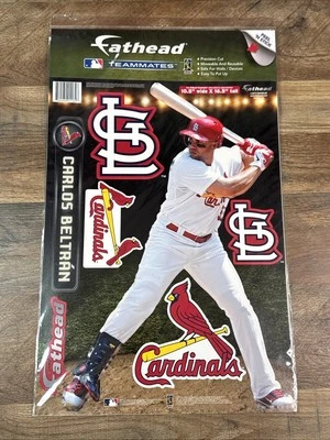 CARLOS BELTRAN ST LOUIS CARDINALS LOGO FATHEAD TEAMMATES REMOVABLE STICKERS New - Image 1 of 4