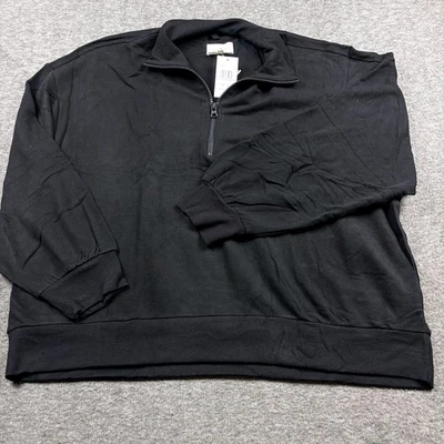 Lou & Grey SignatureSoft Peluche 1/4 Cremallera Pullover Mujer XL Minimalista Armario NUEVO Foto 1 de 4