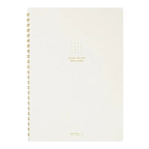 Midori Soft Color Ring Notebook - A5 - Dot Grid - White - Picture 1 of 7