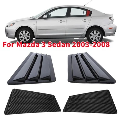 Cubierta de cuarto de persiana de ventana de ventilación lateral ABS para Mazda 3 sedán 2003-2008  Foto 1 de 4
