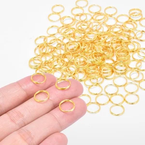 Mini anillo dividido de oro de 100 mm de 10 mm para llaveros joyería artesanías anillos de salto divididos - Imagen 1 de 7