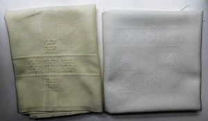 Lot of 2 Zweigart Afghan Cloth Yellow Alba & Cream Cross Stitch Fabric 14-ct - Picture 1 of 9