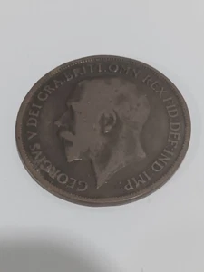 1917 Großbritannien One Penny Münze Britannia King George V England - Bild 1 von 2