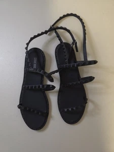 Steve Madden sandalo donna nero con borchie a piramide. Taglia 8 - Foto 1 di 2