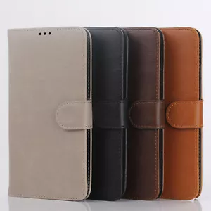 Samsung Galaxy Note 4 con soporte de cuero funda billetera magnética abatible y ranura para tarjetas - Imagen 1 de 10