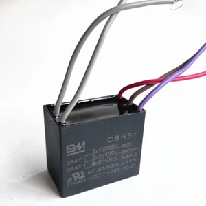 New CEILING FAN CAPACITOR CBB61  2uf + 2uf + 4uf  5 WIRE  550V/450V ± 5% - Picture 1 of 5
