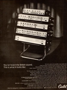 AMPLIFICADOR DE REVERBERACIÓN HH ECHO de colección de los años 70 por GUILD MAGAZINE ANUNCIO IMPRESO Página Pinup - Imagen 1 de 1