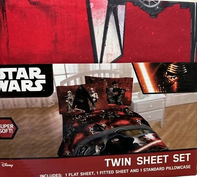 Disney Star Wars TWIN Sheet Set 3pc Jay Franco NWT - Image 1 of 4